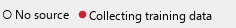 The status bar while training data is collected